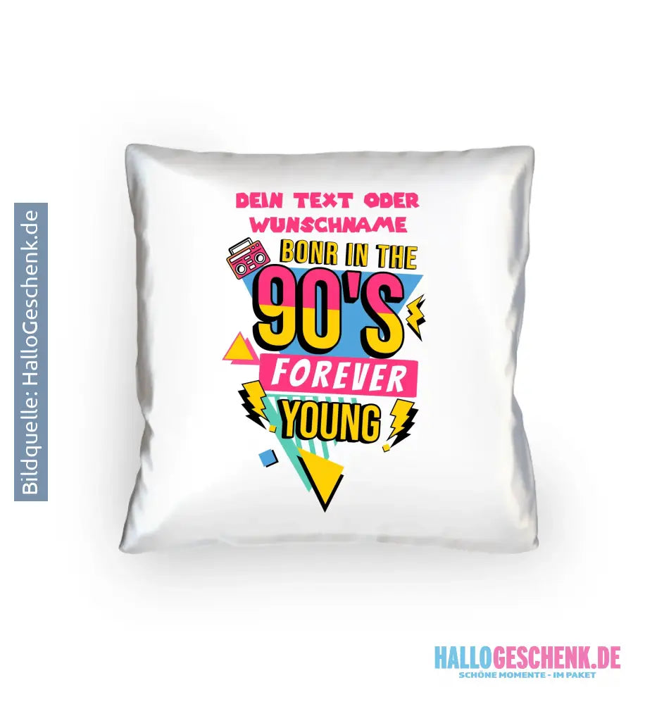 BORN IN THE 90s • personalisiert • Kissen 40x40 cm - Kissen 40x40 cm / White / 40cm-x-40cm - personalisierte Kissen