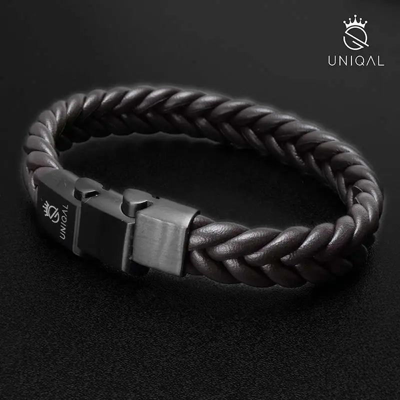 BROWN BRAID - Armband