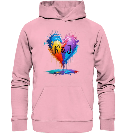 Buntes Herz Splash • Unisex Premium Hoodie XS - 5XL aus Bio - Baumwolle für Damen & Herren • Exklusivdesign • personalisiert - HalloGeschenk.de