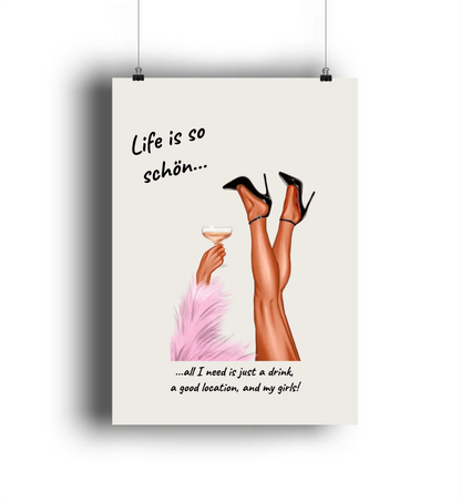 Ladies: Party-Beine • mehrere Artikel • ’Statement-Collection’ • Wunschtext • personalisierte Figuren - POSTER