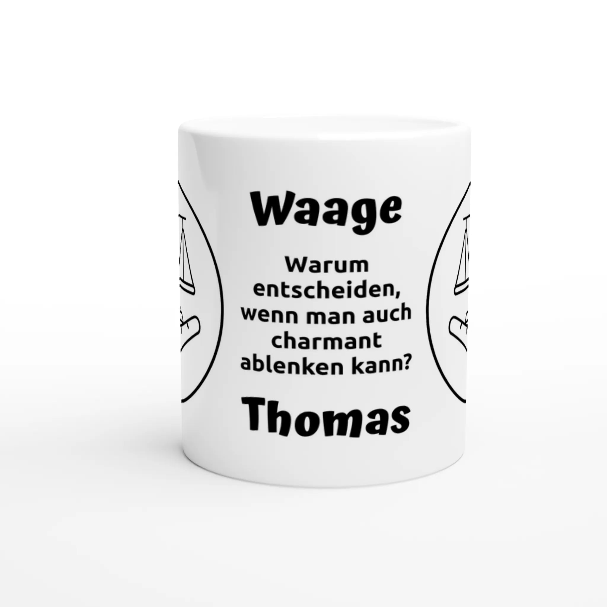 Mit 3D-Vorschau: 12 Sternzeichen mit Name + personalisierten Sprüchen • zweifarbige Tasse