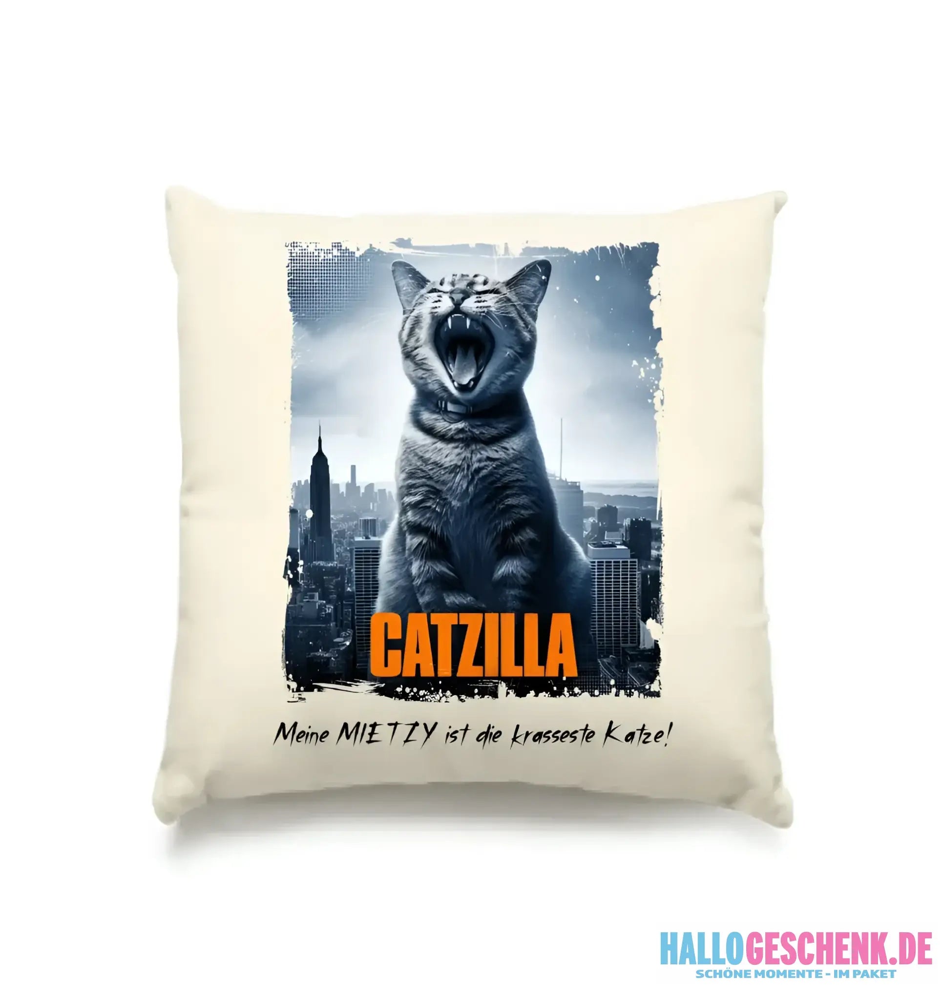 Catzilla • Katze • Kissen 40x40 cm • Exklusivdesign • personalisiert