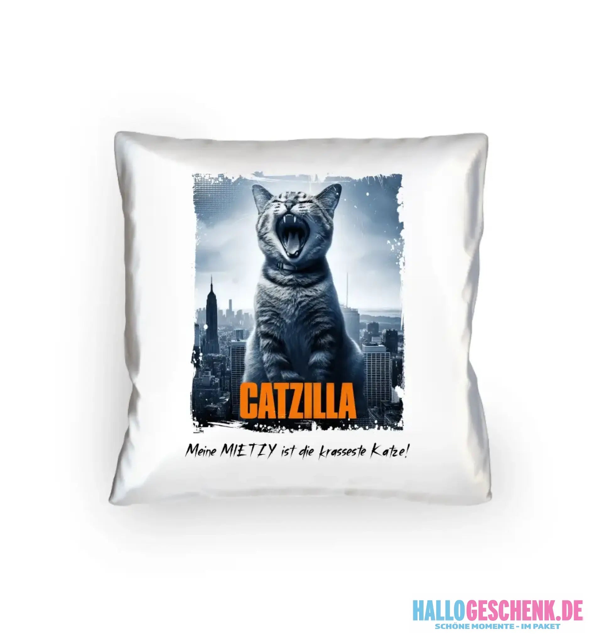 Catzilla • Katze • Kissen 40x40 cm • Exklusivdesign • personalisiert