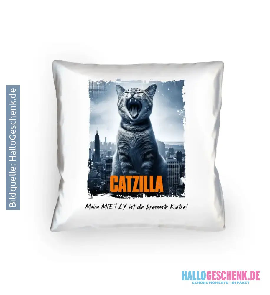 Catzilla • Katze • Kissen 40x40 cm • Exklusivdesign • personalisiert