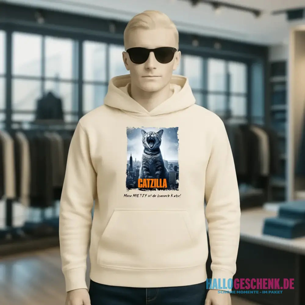 Catzilla • Katze • Unisex Premium Hoodie XS-5XL aus Bio-Baumwolle für Damen & Herren • Exklusivdesign • personalisiert