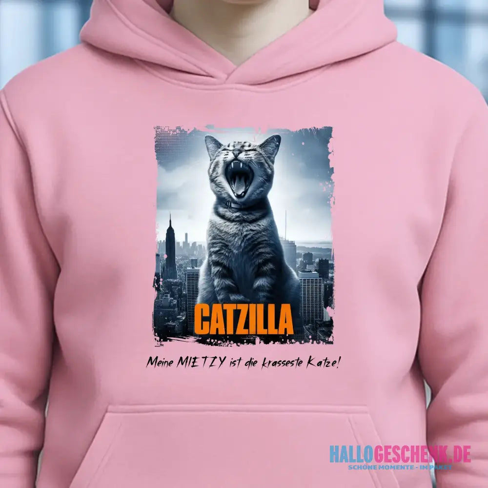 Catzilla • Katze • Unisex Premium Hoodie XS-5XL aus Bio-Baumwolle für Damen & Herren • Exklusivdesign • personalisiert