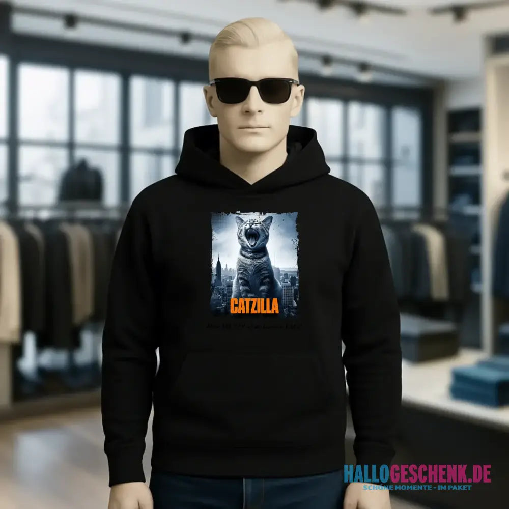 Catzilla • Katze • Unisex Premium Hoodie XS-5XL aus Bio-Baumwolle für Damen & Herren • Exklusivdesign • personalisiert