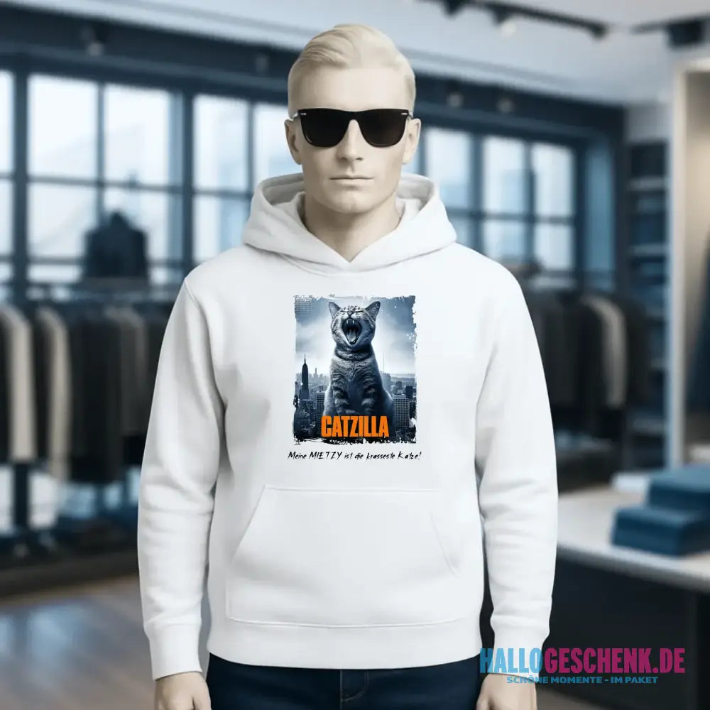 Catzilla • Katze • Unisex Premium Hoodie XS-5XL aus Bio-Baumwolle für Damen & Herren • Exklusivdesign • personalisiert