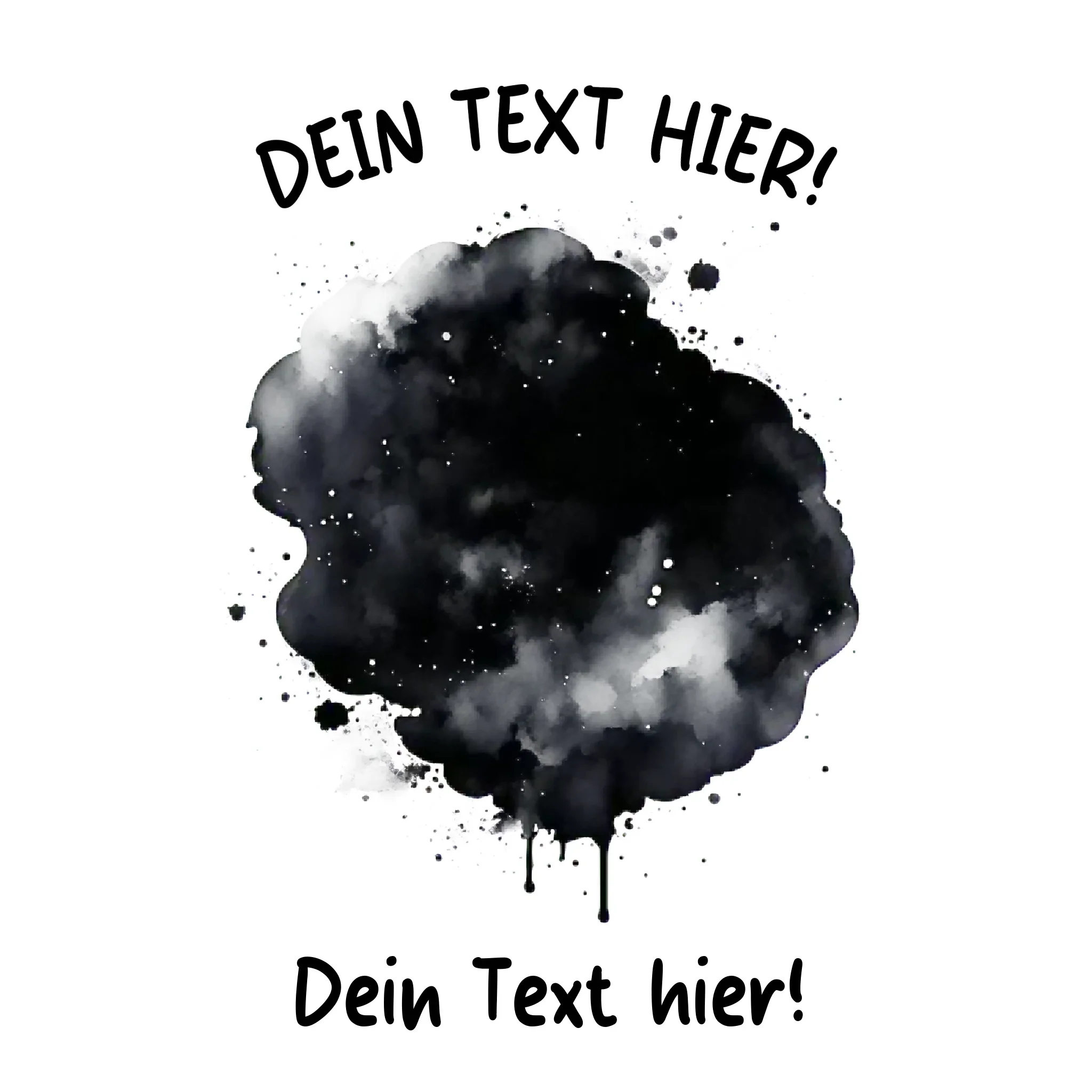 KI-Cartoon-Effekt Splash • mehrere Artikel • ’Statement-Collection’ • Wunschtext • Mein Fotomotiv - Untersetzer