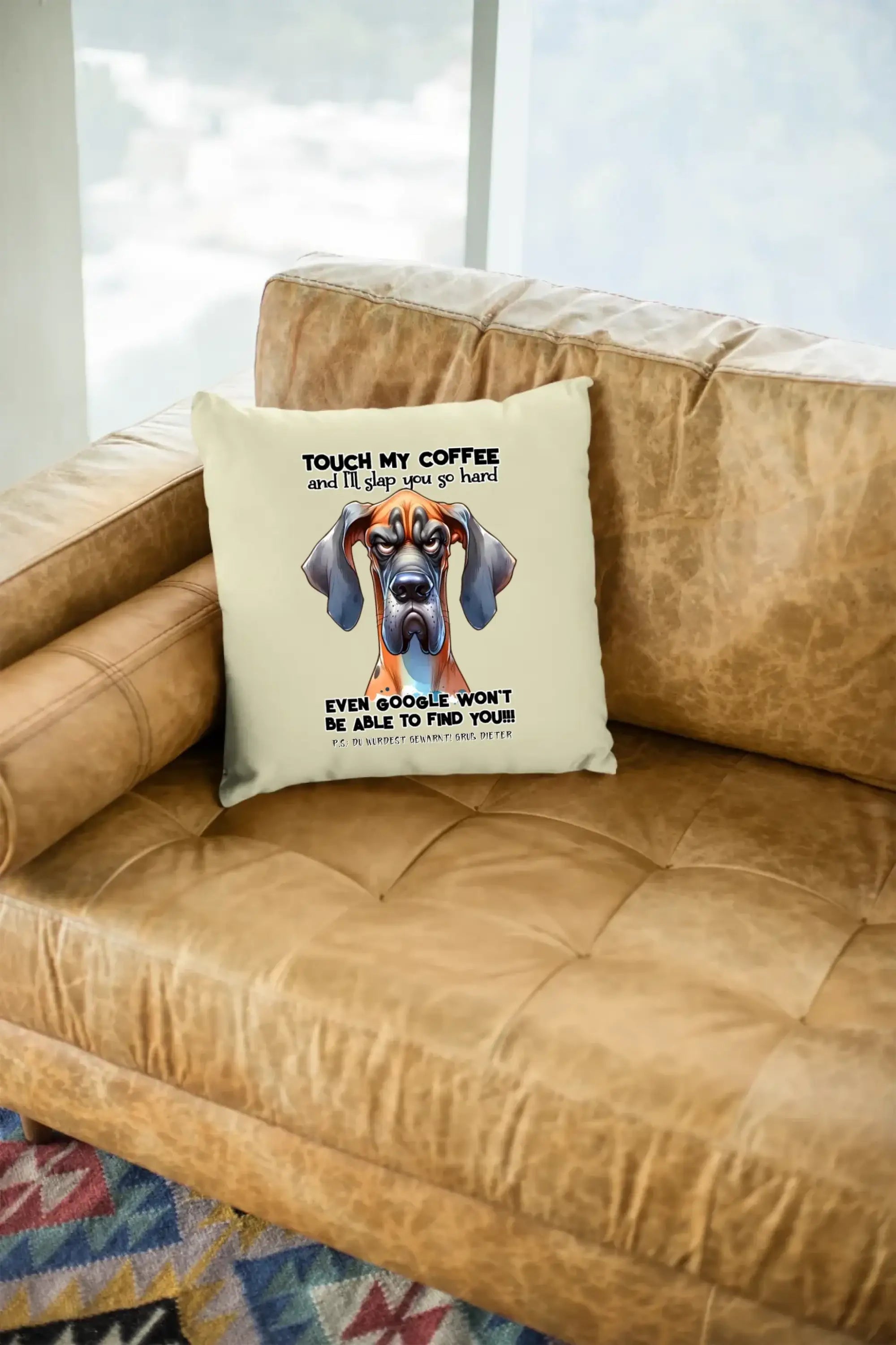 Coffee-Dog • Kaffee • Hund • Kissen 40x40 cm • Exklusivdesign • personalisiert