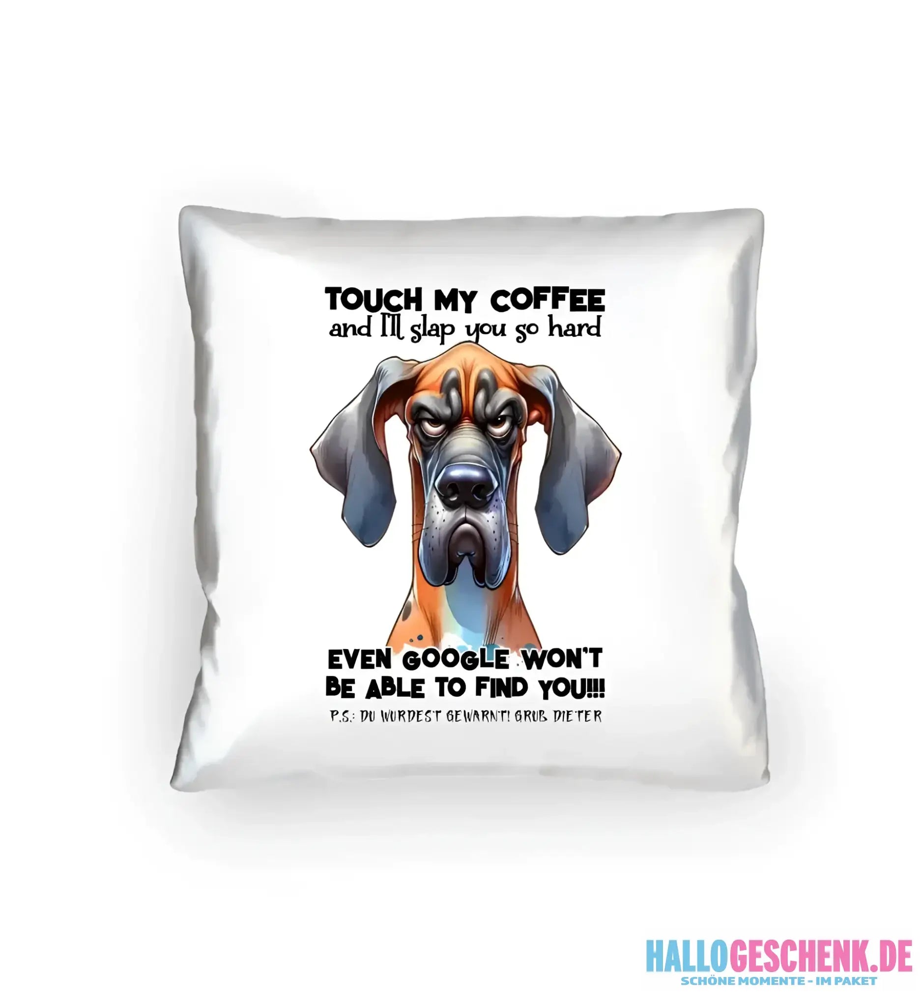 Coffee-Dog • Kaffee • Hund • Kissen 40x40 cm • Exklusivdesign • personalisiert