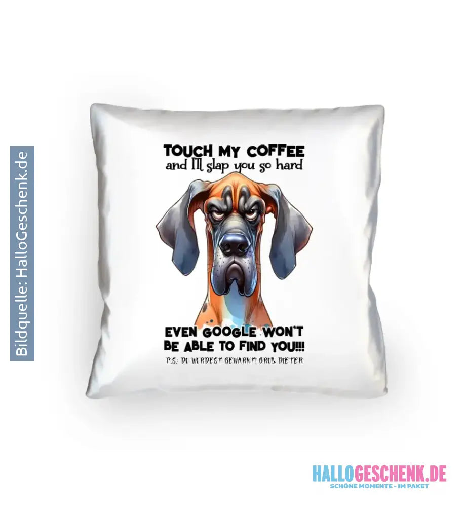 Coffee-Dog • Kaffee • Hund • Kissen 40x40 cm • Exklusivdesign • personalisiert
