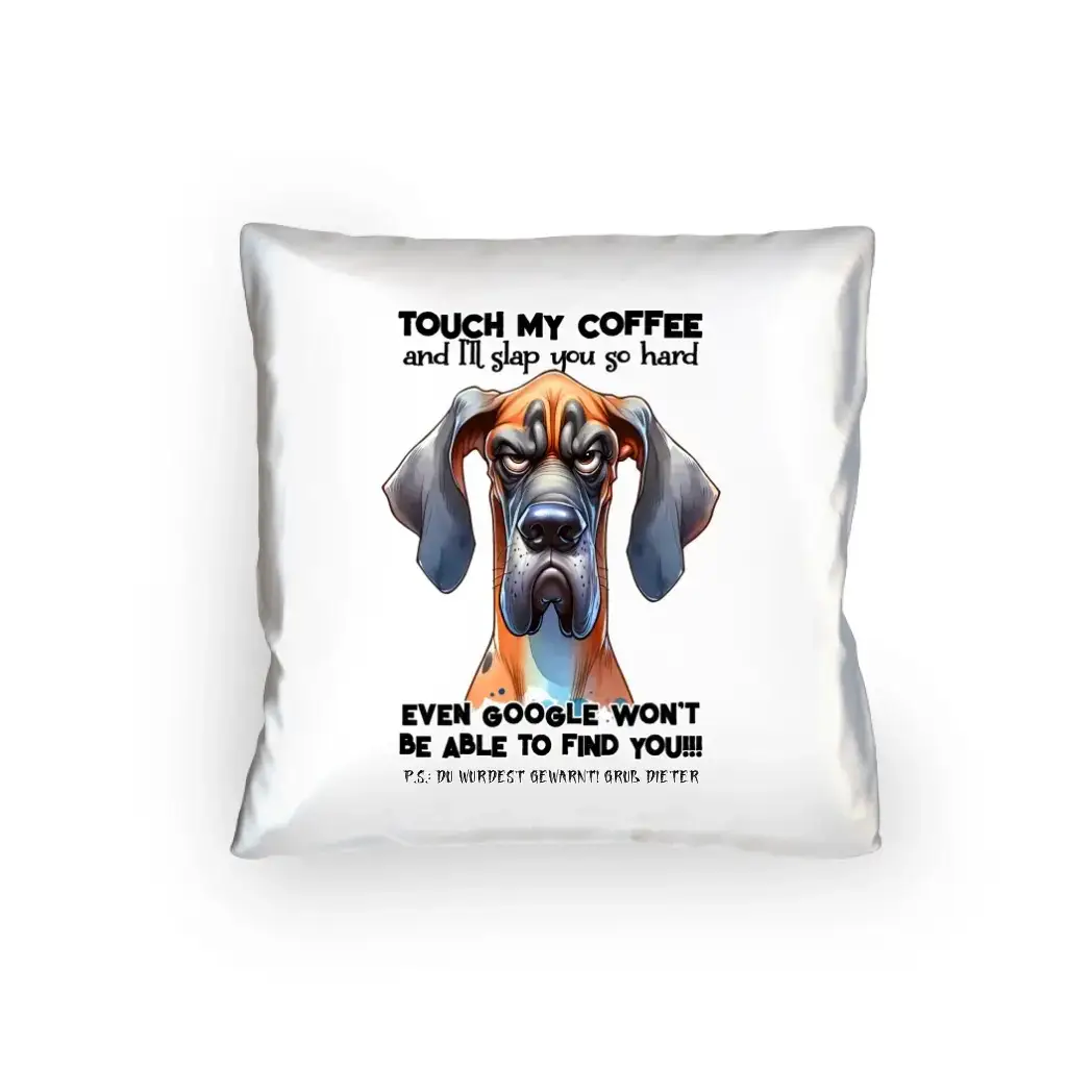 Coffee-Dog • Kaffee • Hund • Kissen 40x40 cm • Exklusivdesign • personalisiert