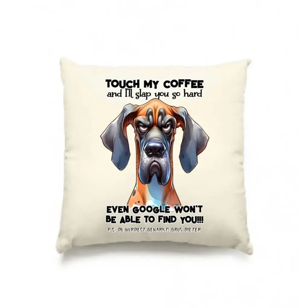 Coffee-Dog • Kaffee • Hund • Kissen 40x40 cm • Exklusivdesign • personalisiert
