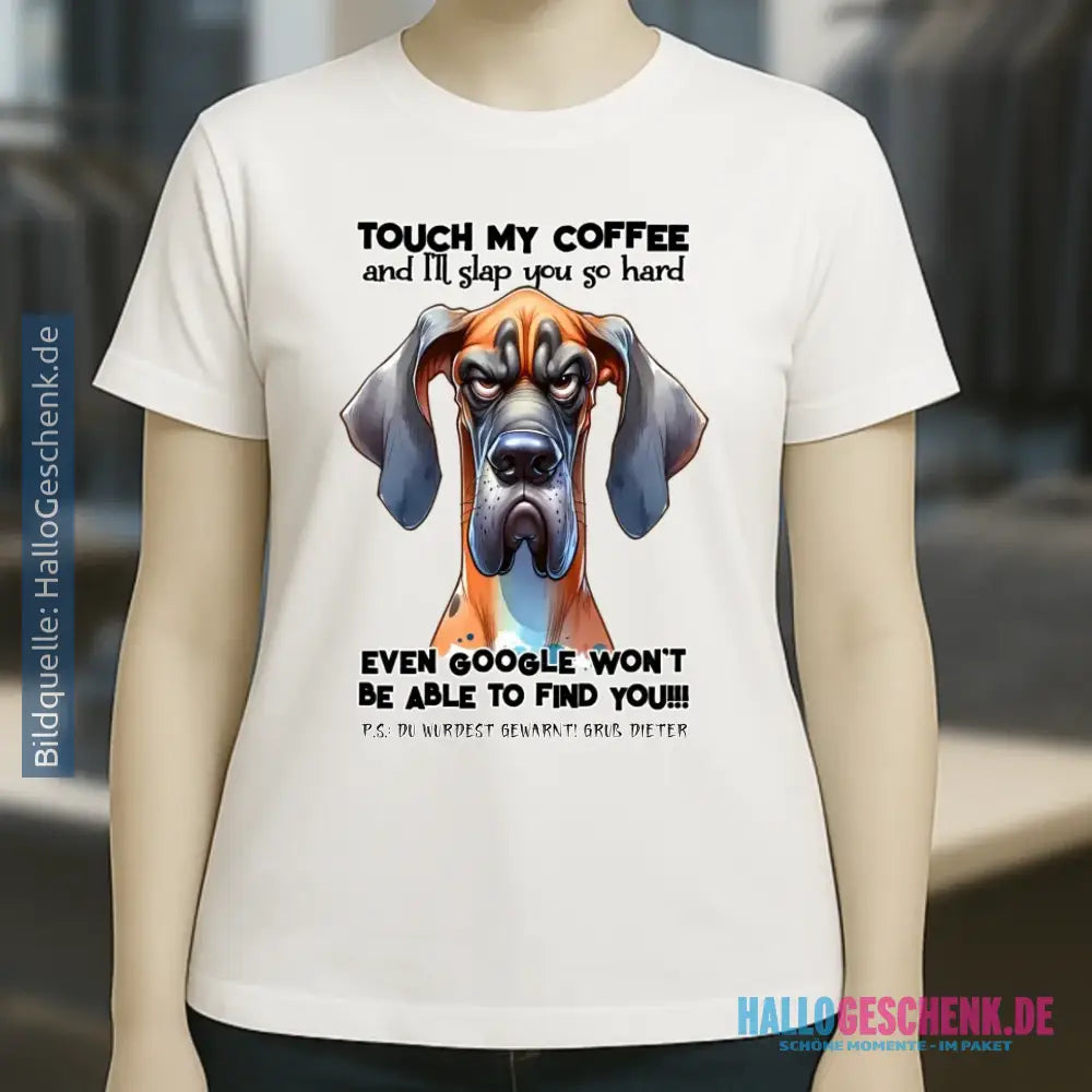 Coffee-Dog • Kaffee • Hund • Ladies Premium T-Shirt XS-2XL aus Bio-Baumwolle für Damen • Exklusivdesign • personalisiert