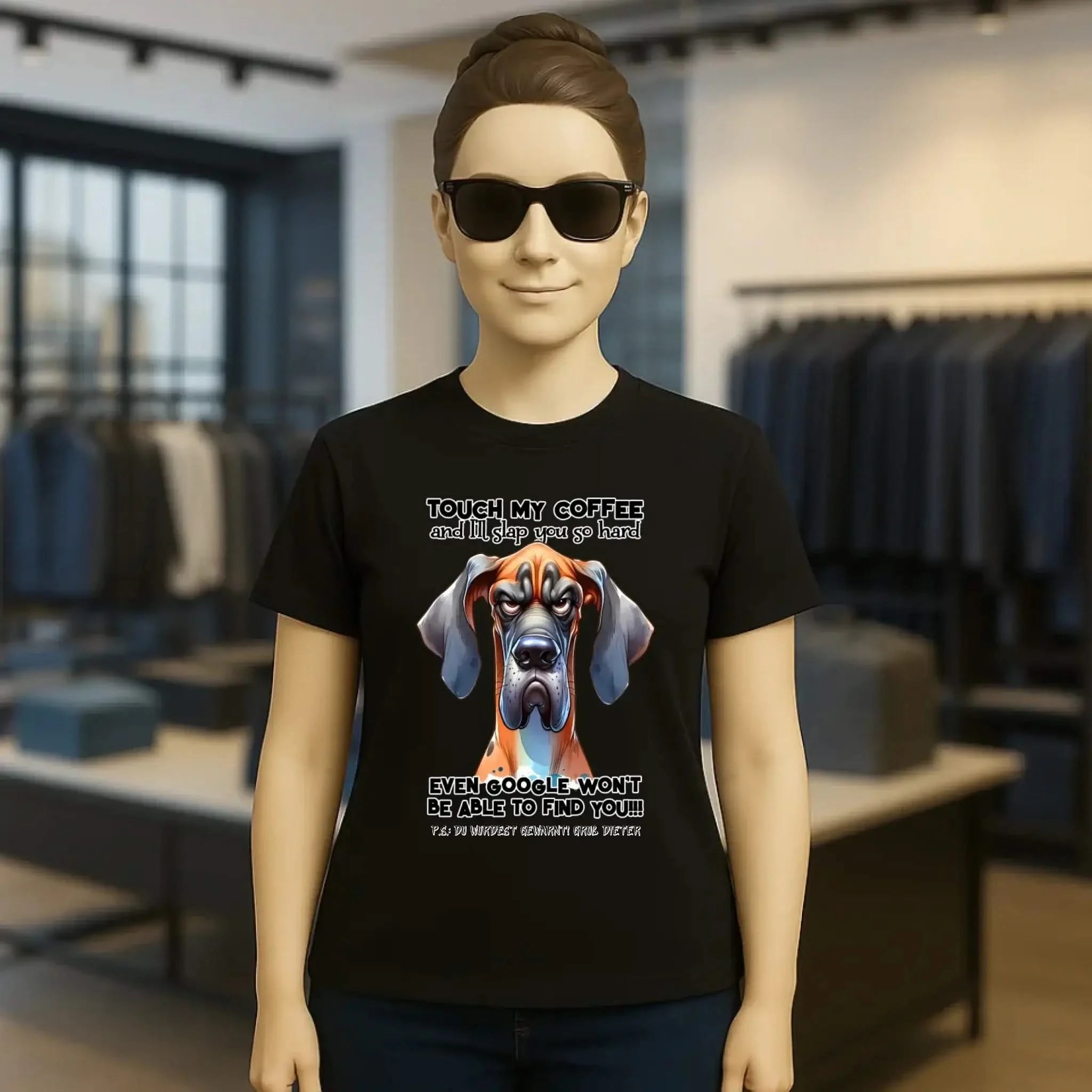 Coffee-Dog • Kaffee • Hund • Ladies Premium T-Shirt XS-2XL aus Bio-Baumwolle für Damen • Exklusivdesign • personalisiert