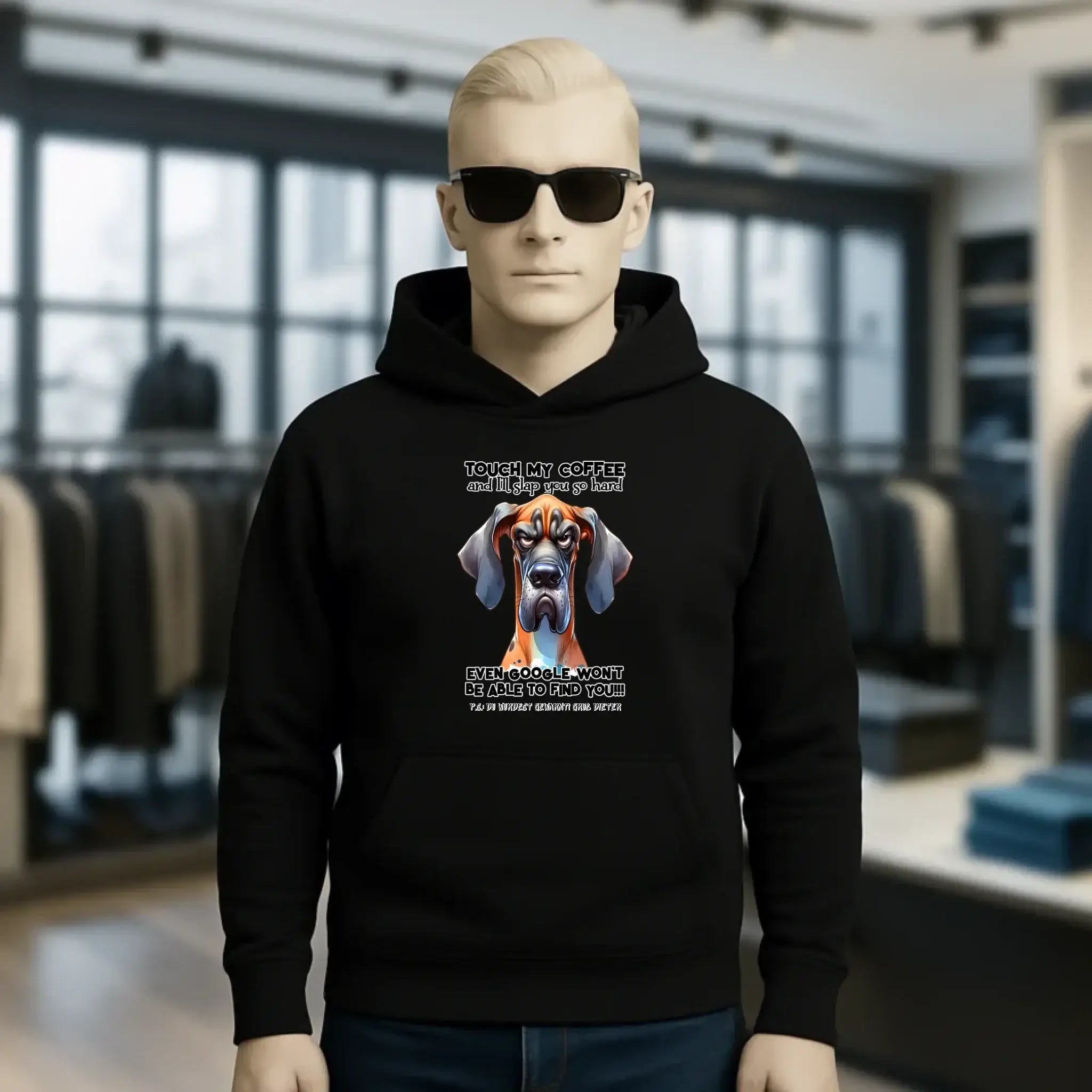 Coffee-Dog • Kaffee • Hund • Unisex Premium Hoodie XS-5XL aus Bio-Baumwolle für Damen & Herren • Exklusivdesign • personalisiert