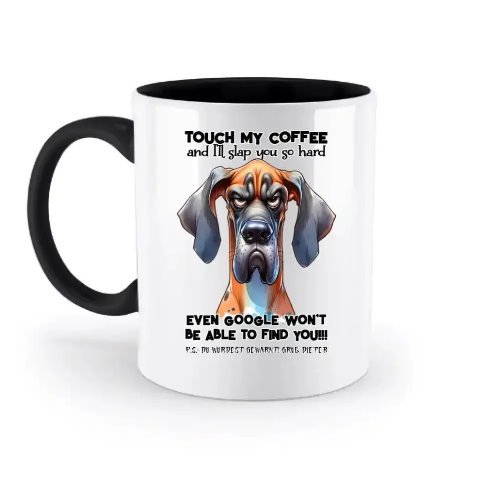 Coffee-Dog • Kaffee • Hund • zweifarbige Tasse • Exklusivdesign • personalisiert