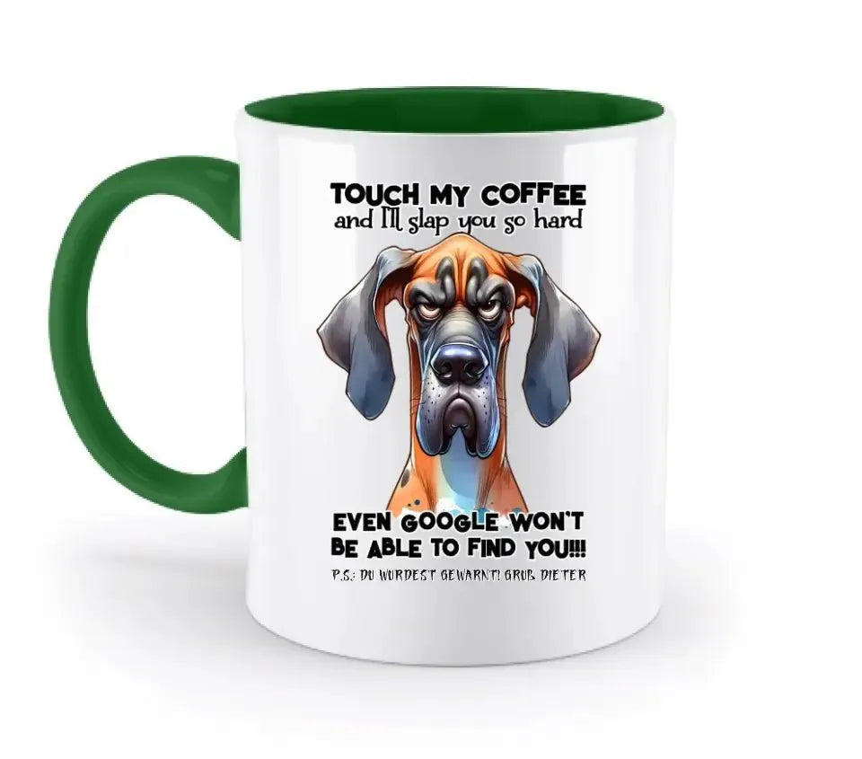 Coffee - Dog • Kaffee • Hund • zweifarbige Tasse • Exklusivdesign • personalisiert - HalloGeschenk.de