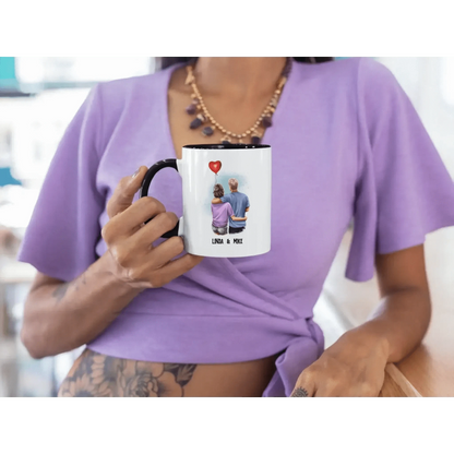 Couple Creator Ballon Love • Liebe • Beziehung • Paar Designer • zweifarbige Tasse • Exklusivdesign • personalisiert