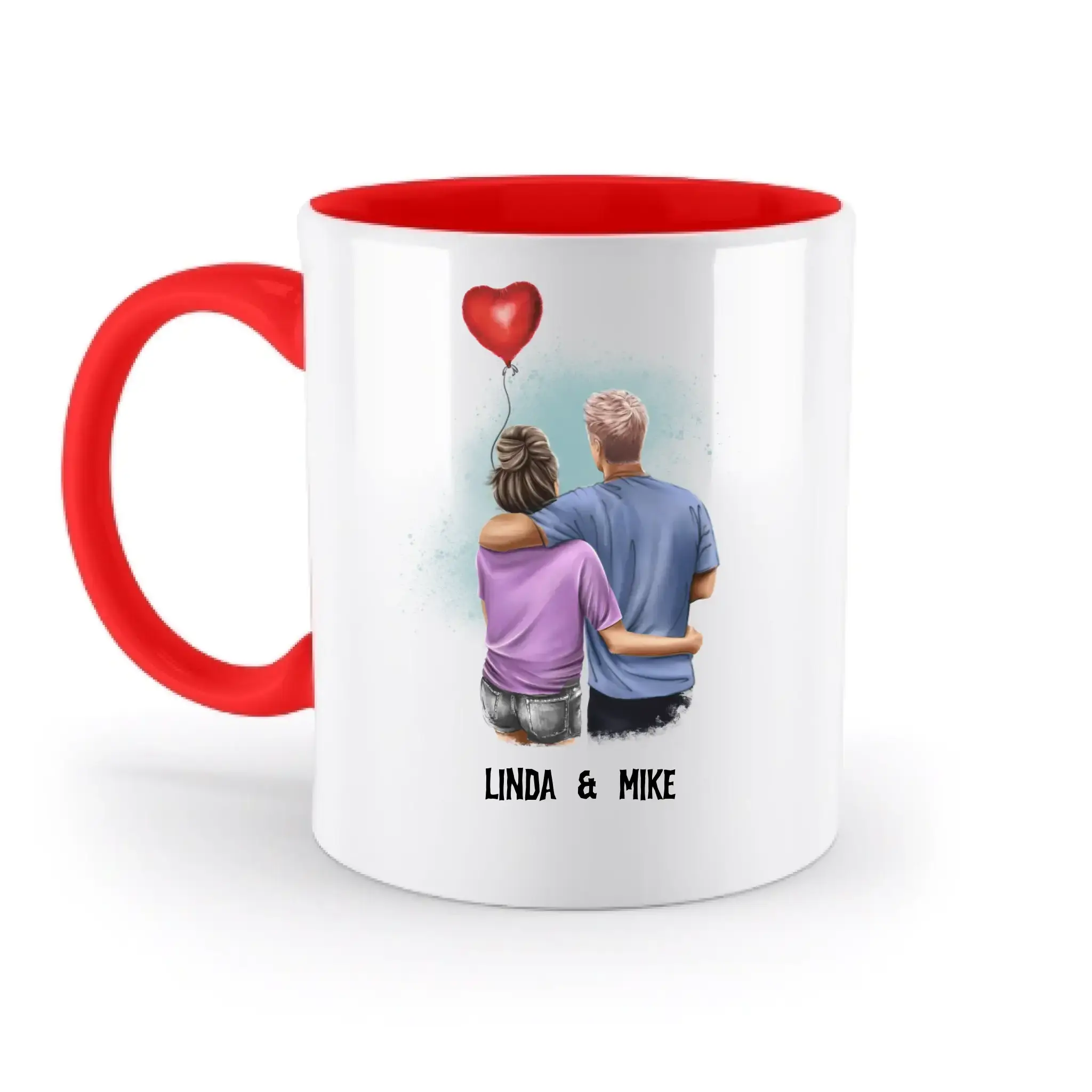Couple Creator Ballon Love • Liebe • Beziehung • Paar Designer • zweifarbige Tasse • Exklusivdesign • personalisiert