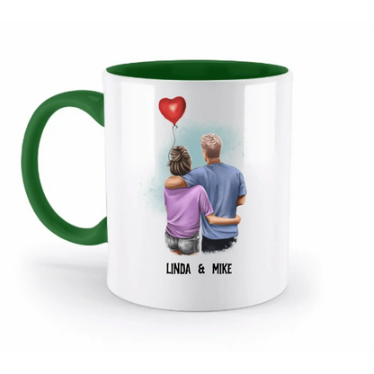 Couple Creator Ballon Love • Liebe • Beziehung • Paar Designer • zweifarbige Tasse • Exklusivdesign • personalisiert