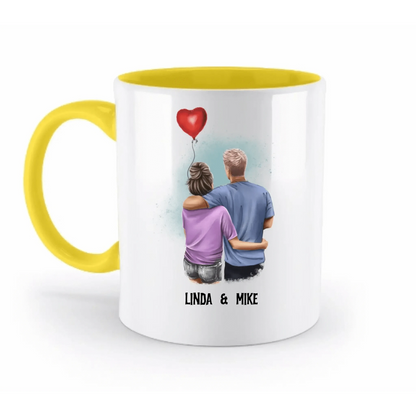 Couple Creator Ballon Love • Liebe • Beziehung • Paar Designer • zweifarbige Tasse • Exklusivdesign • personalisiert