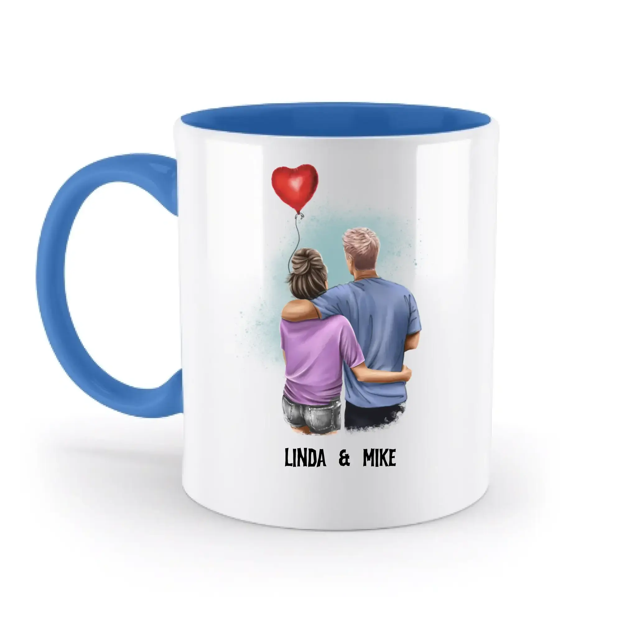 Couple Creator Ballon Love • Liebe • Beziehung • Paar Designer • zweifarbige Tasse • Exklusivdesign • personalisiert