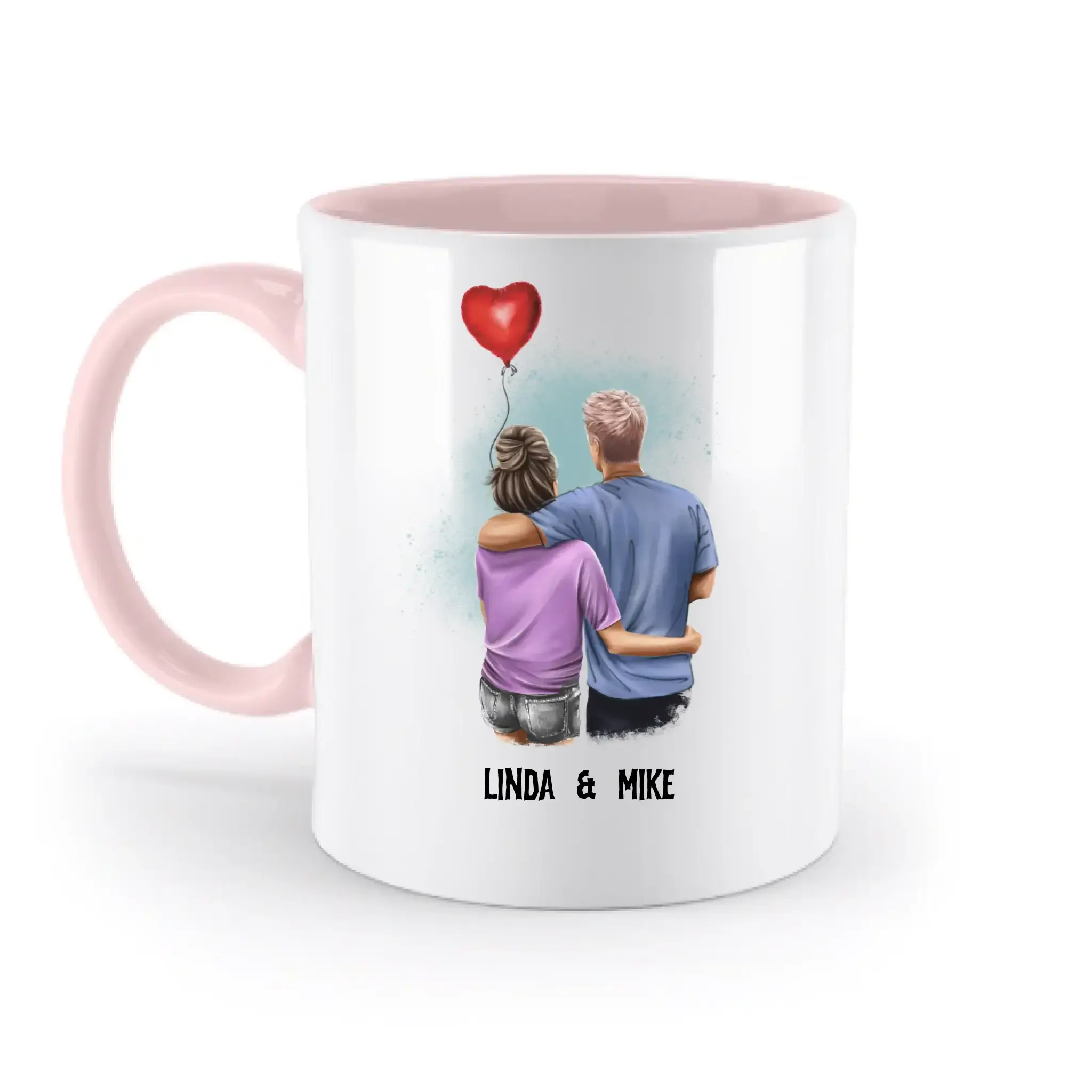 Couple Creator Ballon Love • Liebe • Beziehung • Paar Designer • zweifarbige Tasse • Exklusivdesign • personalisiert