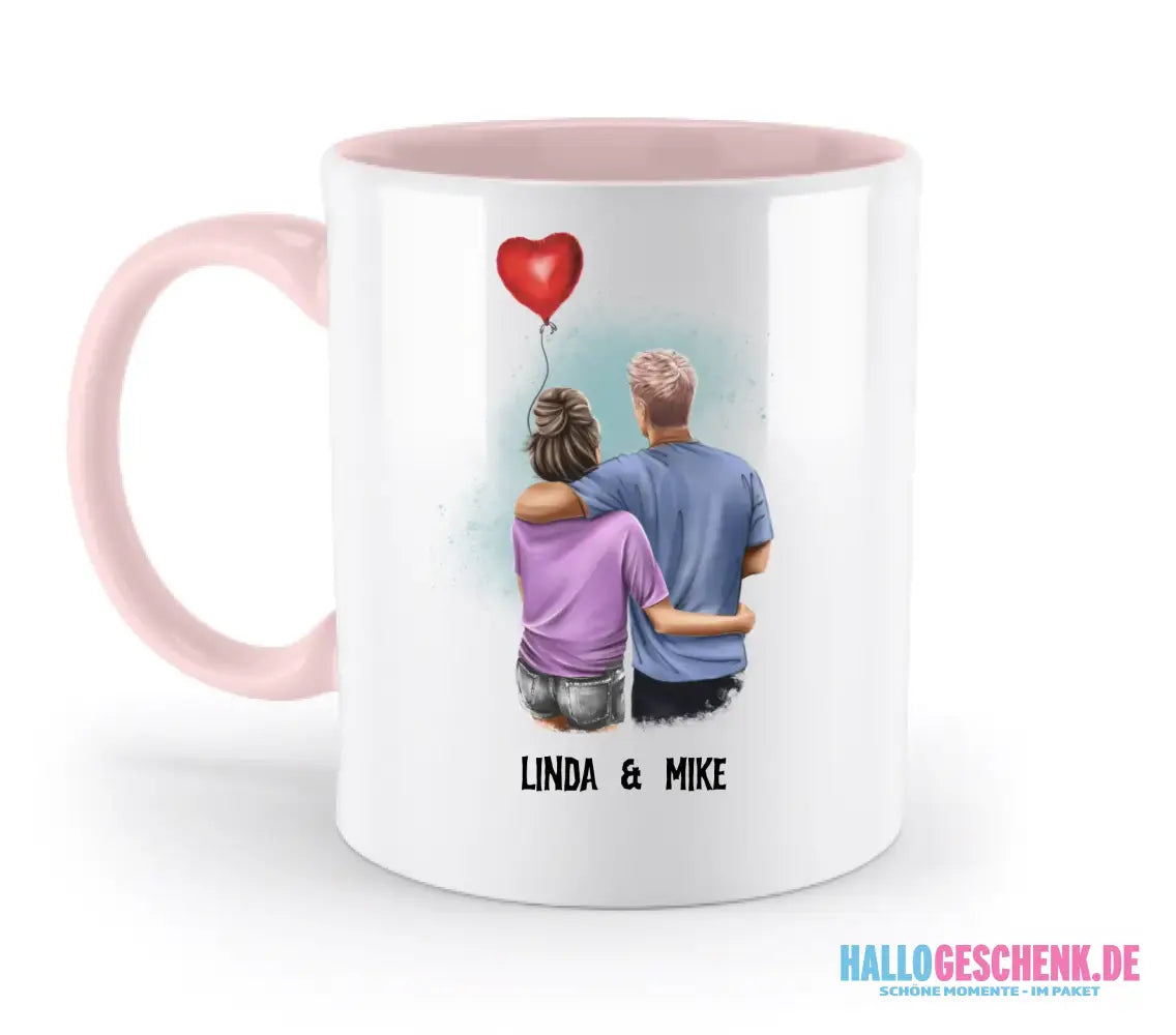 Couple Creator Ballon Love • Liebe • Beziehung • Paar Designer • zweifarbige Tasse • Exklusivdesign • personalisiert