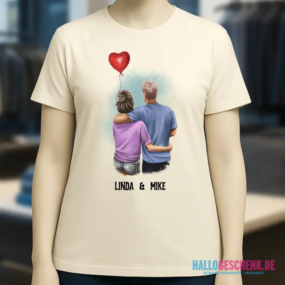 Couple Creator Ballon Love • Liebe • Beziehung • Paar Designer • Ladies Premium T-Shirt XS-2XL aus Bio-Baumwolle für Damen • Exklusivdesign • personalisiert • Motivauswahl • personalisierbar