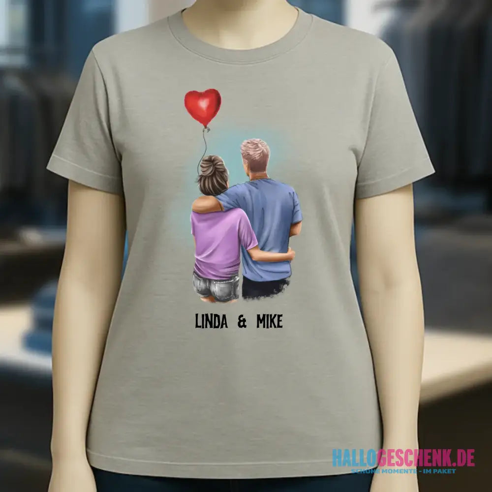 Couple Creator Ballon Love • Liebe • Beziehung • Paar Designer • Ladies Premium T-Shirt XS-2XL aus Bio-Baumwolle für Damen • Exklusivdesign • personalisiert • Motivauswahl • personalisierbar