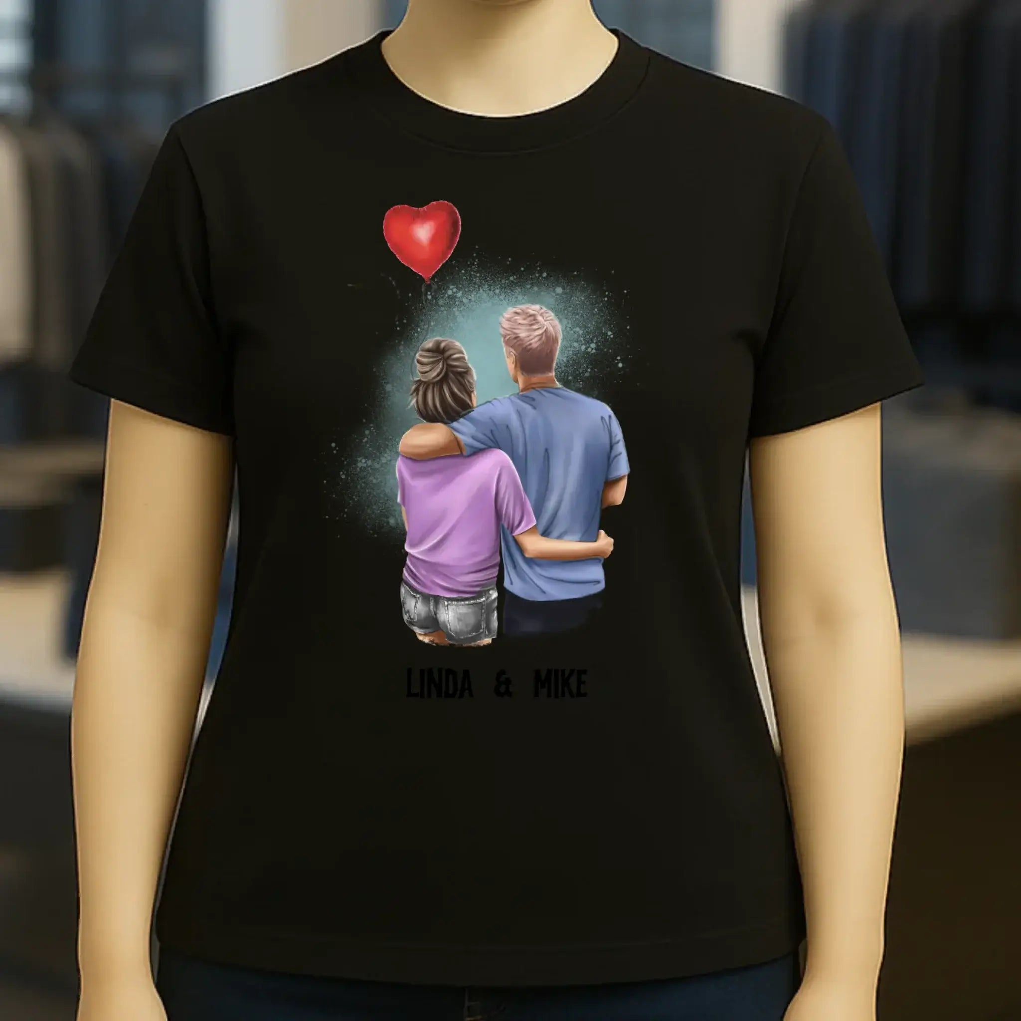Couple Creator Ballon Love • Liebe • Beziehung • Paar Designer • Ladies Premium T-Shirt XS-2XL aus Bio-Baumwolle für Damen • Exklusivdesign • personalisiert • Motivauswahl • personalisierbar