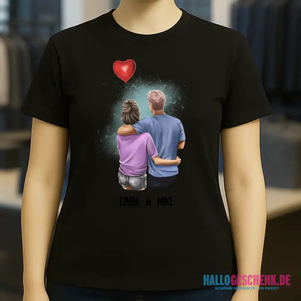 Couple Creator Ballon Love • Liebe • Beziehung • Paar Designer • Ladies Premium T-Shirt XS-2XL aus Bio-Baumwolle für Damen • Exklusivdesign • personalisiert • Motivauswahl • personalisierbar