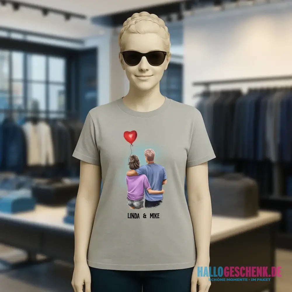 Couple Creator Ballon Love • Liebe • Beziehung • Paar Designer • Ladies Premium T-Shirt XS-2XL aus Bio-Baumwolle für Damen • Exklusivdesign • personalisiert • Motivauswahl • personalisierbar