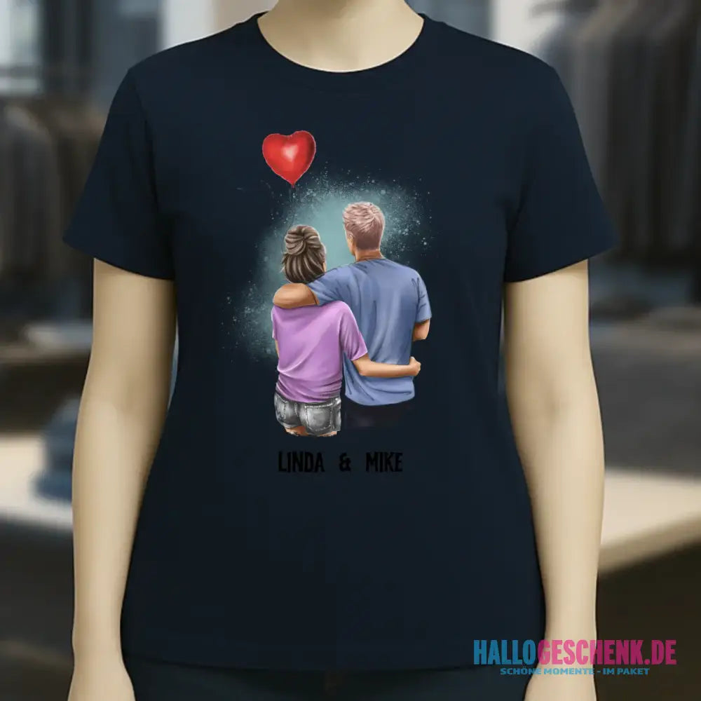 Couple Creator Ballon Love • Liebe • Beziehung • Paar Designer • Ladies Premium T-Shirt XS-2XL aus Bio-Baumwolle für Damen • Exklusivdesign • personalisiert • Motivauswahl • personalisierbar