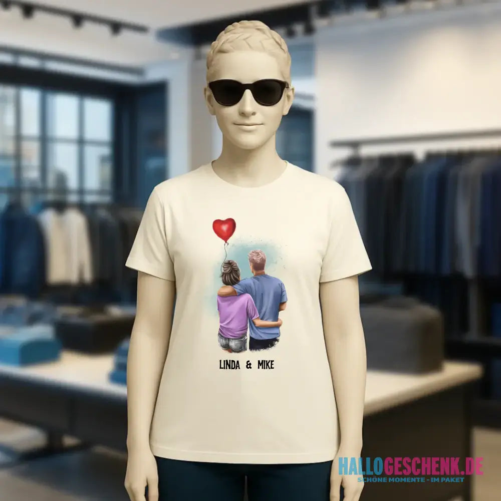 Couple Creator Ballon Love • Liebe • Beziehung • Paar Designer • Ladies Premium T-Shirt XS-2XL aus Bio-Baumwolle für Damen • Exklusivdesign • personalisiert • Motivauswahl • personalisierbar