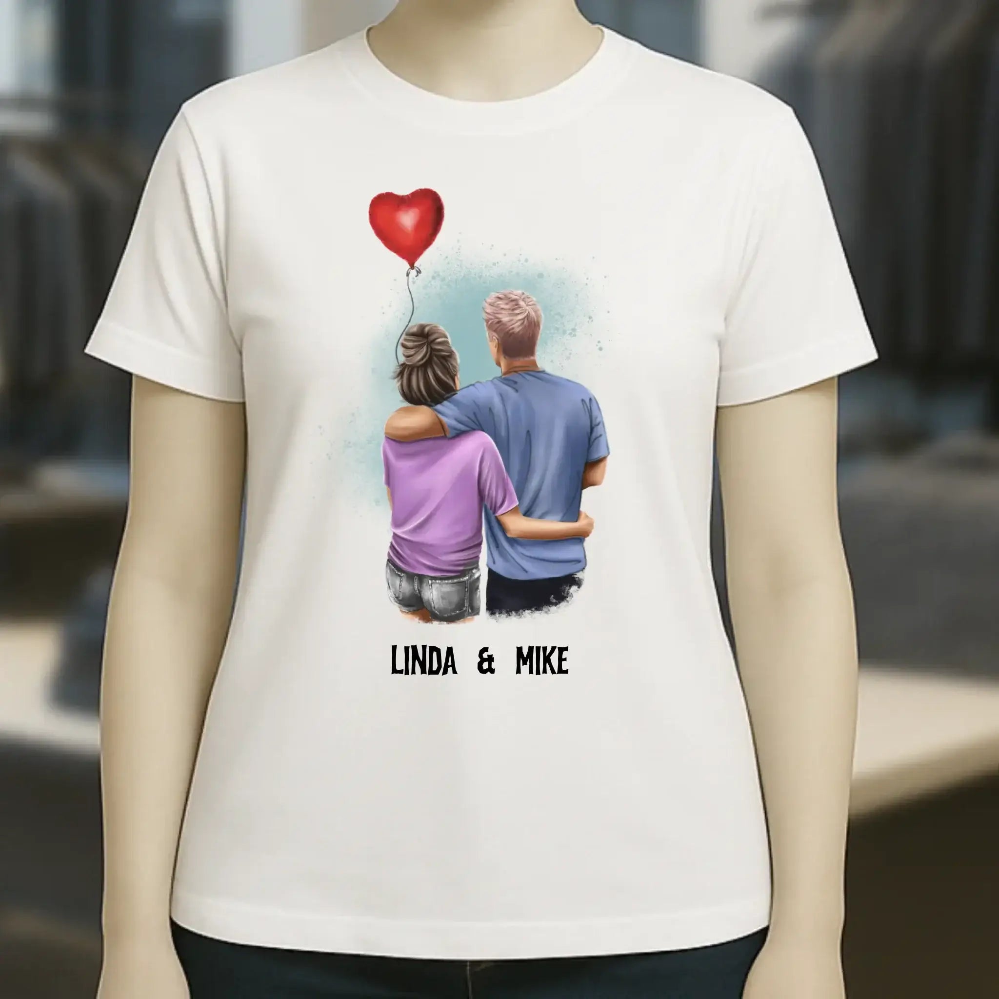 Couple Creator Ballon Love • Liebe • Beziehung • Paar Designer • Ladies Premium T-Shirt XS-2XL aus Bio-Baumwolle für Damen • Exklusivdesign • personalisiert • Motivauswahl • personalisierbar