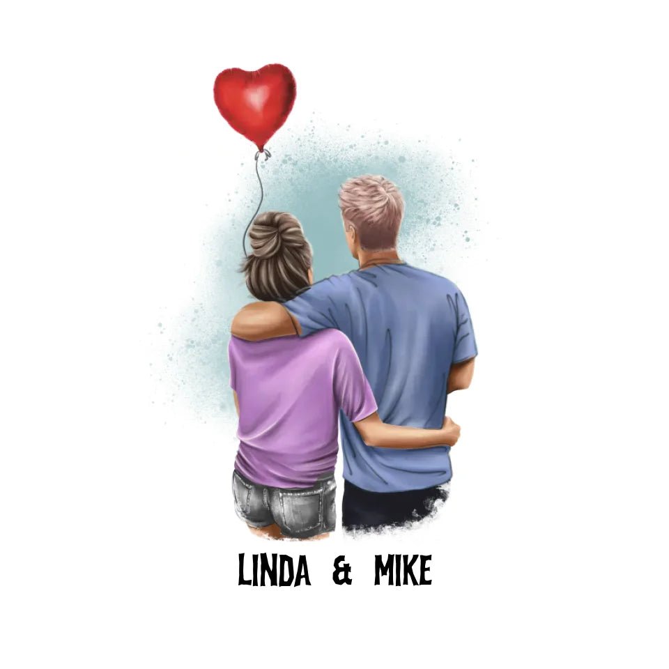 Couple Creator Ballon Love • Liebe • Beziehung • Paar Designer • STICKER 20x20 cm Aufkleber