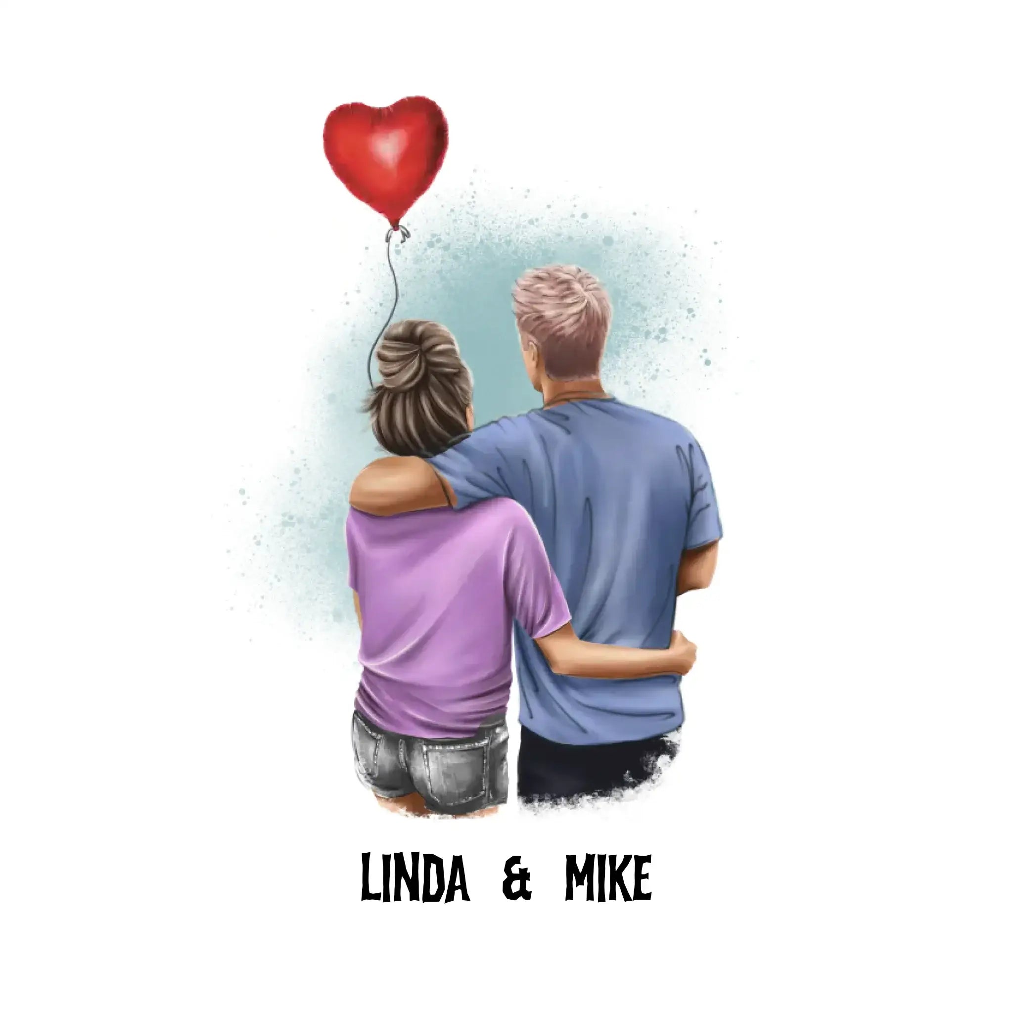 Couple Creator Ballon Love • Liebe • Beziehung • Paar Designer • STICKER 20x20 cm Aufkleber