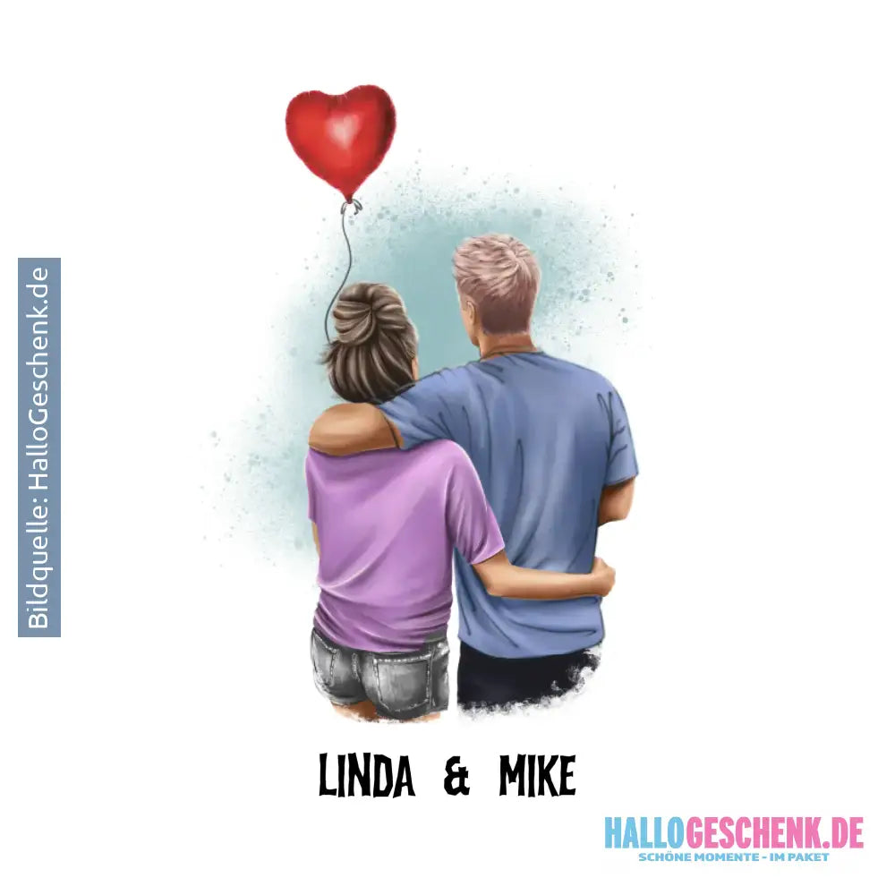 Couple Creator Ballon Love • Liebe • Beziehung • Paar Designer • STICKER 20x20 cm (Aufkleber) - White / OneSize