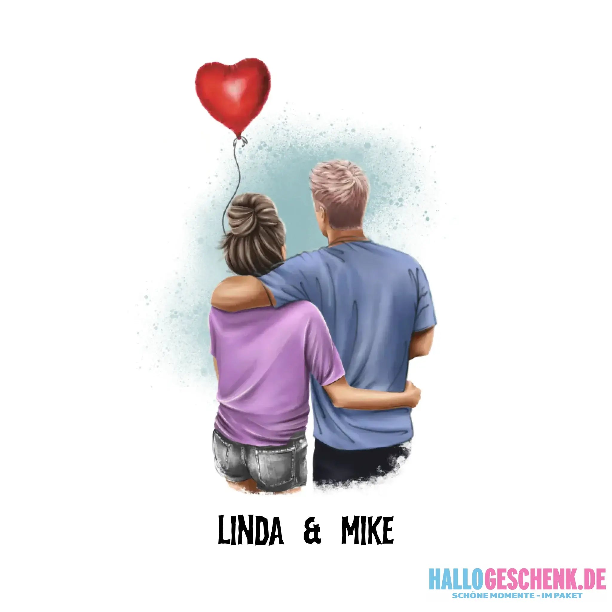 Couple Creator Ballon Love • Liebe • Beziehung • Paar Designer • STICKER 20x20 cm (Aufkleber) - White / OneSize