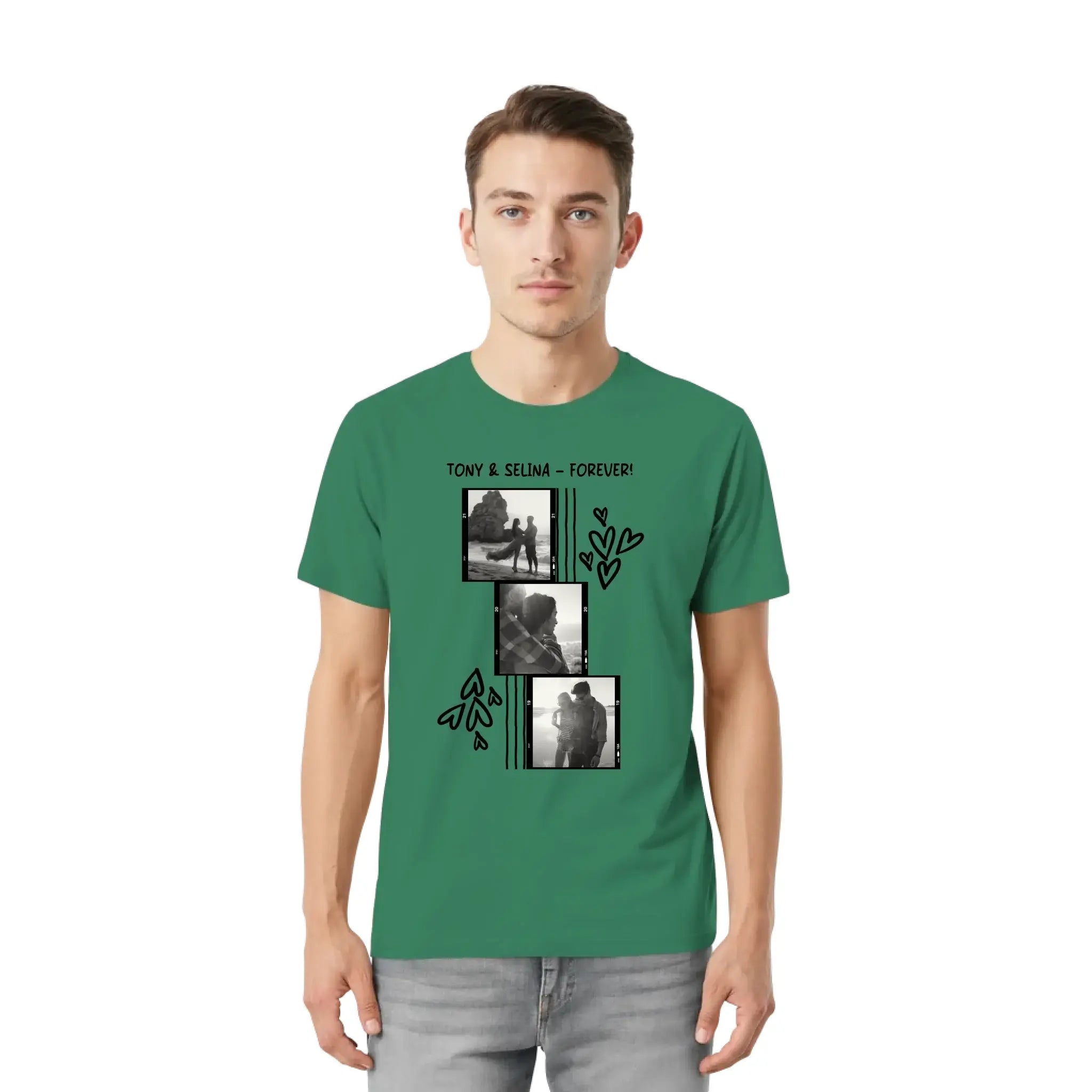 Create Your Own Photo Design 1 • 4er Foto-Collage – Personalized Color Accent Mug 11 oz - Unisex Staple T-Shirt | Bella