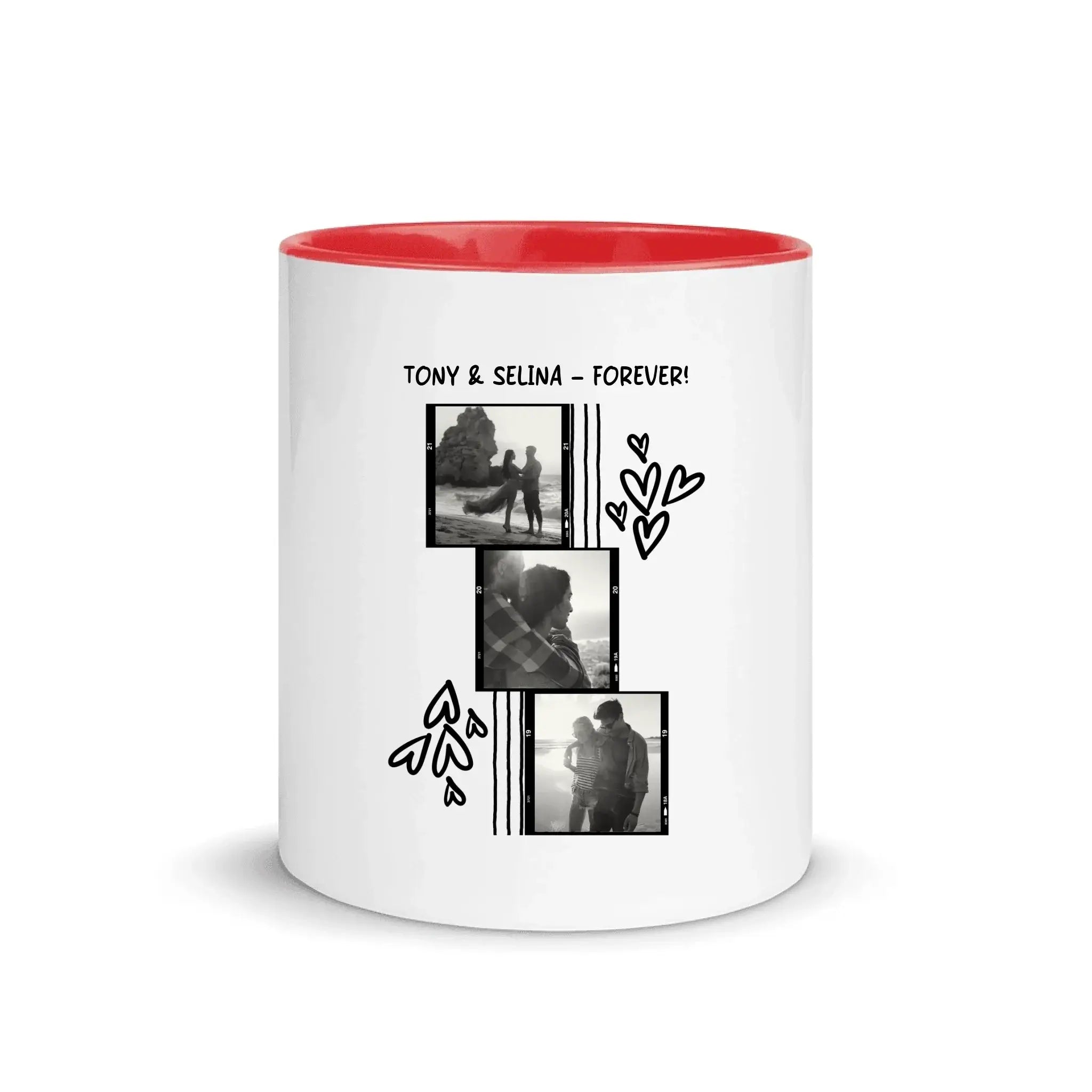 Create Your Own Photo Design 1 • 4er Foto-Collage – Personalized Unisex T-Shirt | Bella + Canvas 3001 - White Ceramic