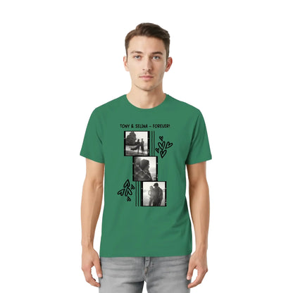 Create Your Own Photo Design 1 • 4er Foto-Collage – Personalized Unisex T-Shirt | Bella + Canvas 3001 - Staple | Kelly