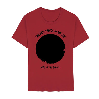 Create Your Own Photo Design 2 • Splash – Personalized Unisex T-Shirt | Bella + Canvas 3001 - Staple | Red / 2XL