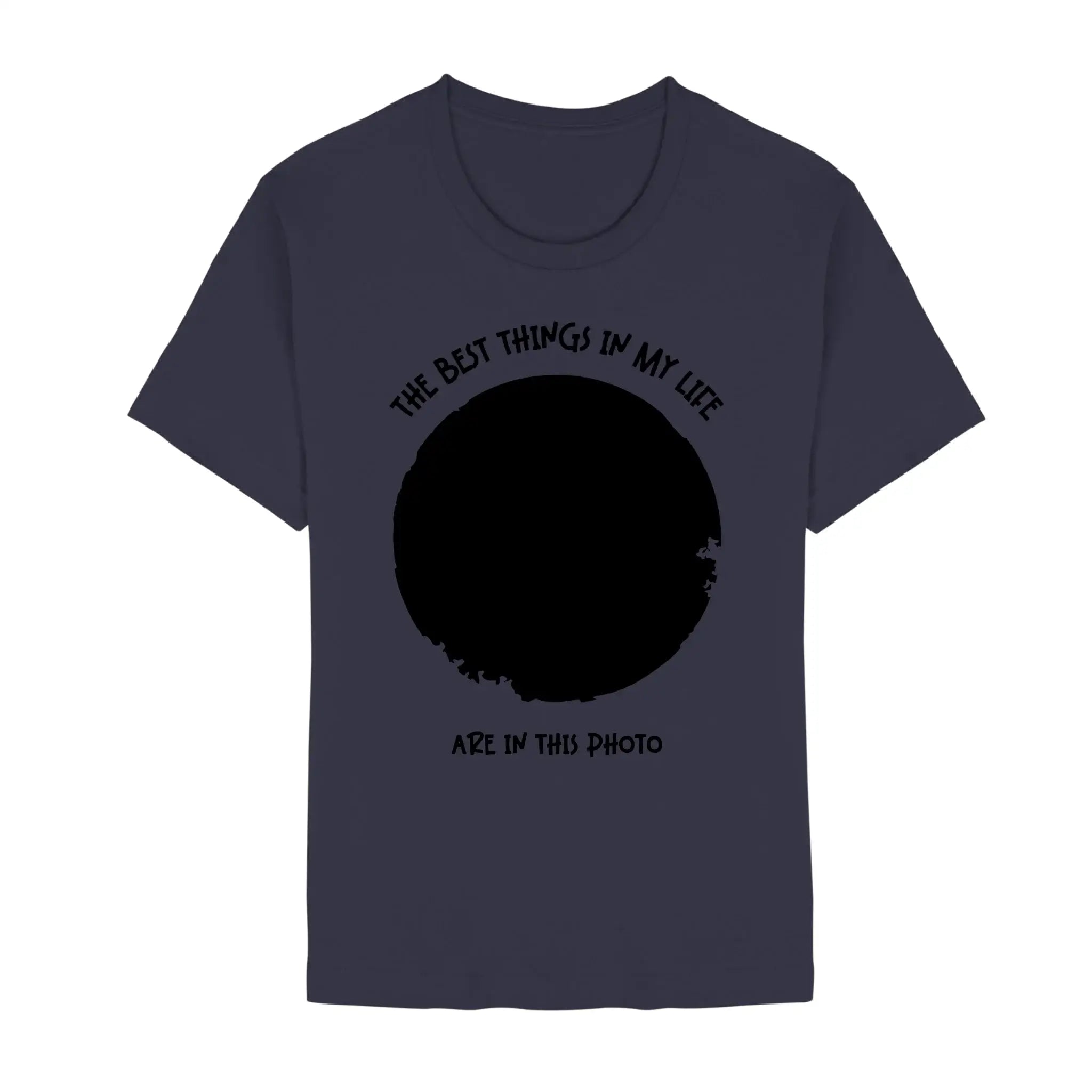 Create Your Own Photo Design 2 • Splash – Personalized Unisex T-Shirt | Bella + Canvas 3001 - Staple | Navy / 2XL