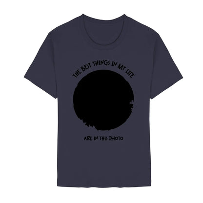 Create Your Own Photo Design 2 • Splash – Personalized Unisex T-Shirt | Bella + Canvas 3001 - Staple | Navy / 2XL