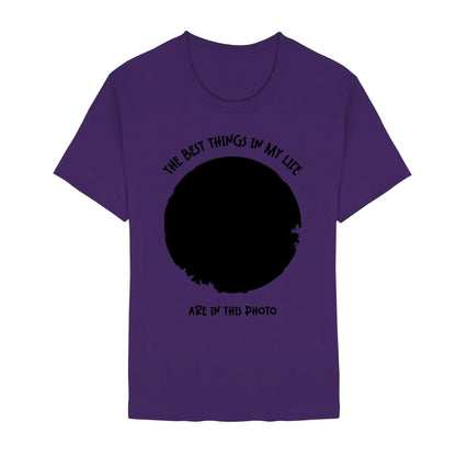 Create Your Own Photo Design 2 • Splash – Personalized Unisex T-Shirt | Bella + Canvas 3001 - Staple | Team Purple