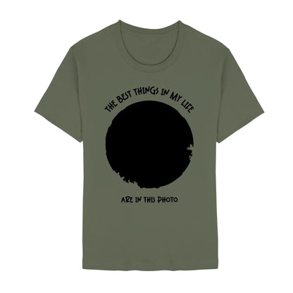 Create Your Own Photo Design 2 • Splash – Personalized Unisex T-Shirt | Bella + Canvas 3001 - Staple | Military Green